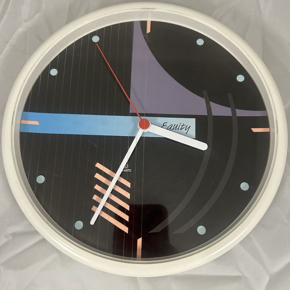 Vintage Working 1980’s Equity Quartz Wall Clock